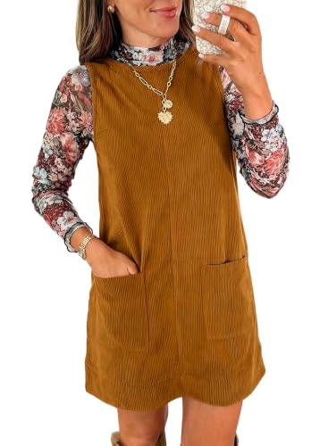 Evaless Women's Corduroy Pinafore Overall Dress: $23.88 Evaless Women's Corduroy Pinafore Overall Dress: $23.88