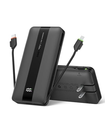 Coowisty 10,500mAh 22.5W Portable Charger with Built-in Cables: $29.46 Coowisty 10,500mAh 22.5W Portable Charger with Built-in Cables: $29.46