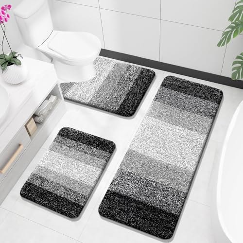 Olanly 3-Piece Microfiber Bathroom Rug Set: $46.98 Olanly 3-Piece Microfiber Bathroom Rug Set: $46.98