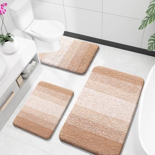 Olanly 3-Piece Microfiber Bathroom Rug Set: $44.88 Olanly 3-Piece Microfiber Bathroom Rug Set: $44.88