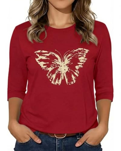 Women's Graphic Crew Neck 3/4 Sleeve Blouse: $12.74 Women's Graphic Crew Neck 3/4 Sleeve Blouse: $12.74