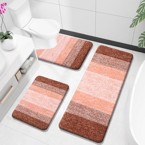 Olanly 3-Piece Microfiber Bathroom Rug Set: $47.51 Olanly 3-Piece Microfiber Bathroom Rug Set: $47.51