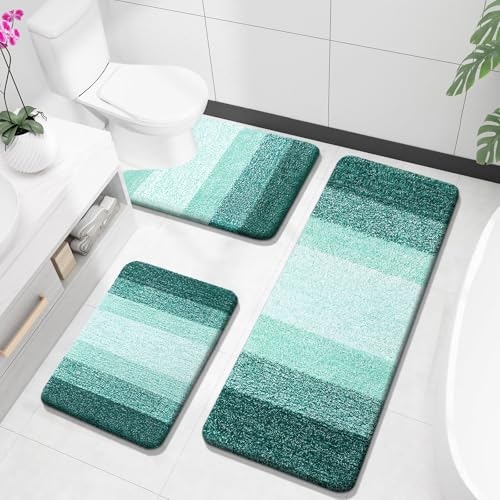 Olanly 3-Piece Microfiber Bathroom Rug Set: $47.98 Olanly 3-Piece Microfiber Bathroom Rug Set: $47.98