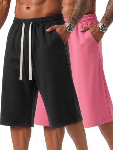 Zuy Men's Cotton Fleece Baggy Knee-Length Shorts: $32.29