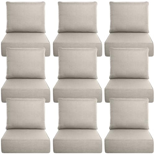 Belord 6-Inch Thick Outdoor Cushion 9-Piece Set: $586.49