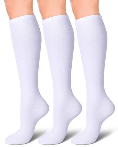 Senker Women's Cotton Knee High Socks 3-Pack: $7.64