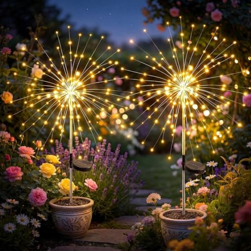 Fairdeer 120-LED Solar Firework Lights 2-Pack: $14.43