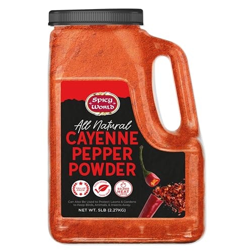 Spicy World Hot Cayenne Pepper Powder 5-Pound Jar: $24.63