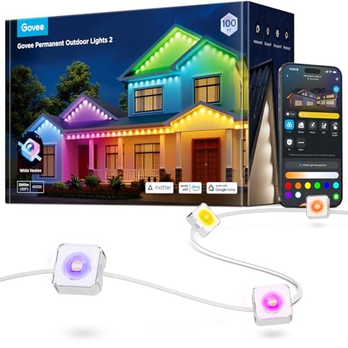 Govee 100-Foot Permanent Outdoor RGBIC Lights: $219.99