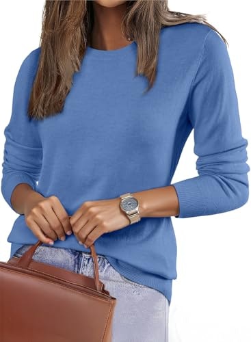 Evaless Women's Lightweight Wool Blend Pullover Sweater: $19.98 Evaless Women's Lightweight Wool Blend Pullover Sweater: $19.98