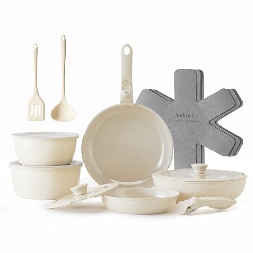 Redchef 16-Piece Nonstick Ceramic Cookware Set: $56.67