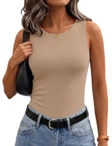 Zeagoo Women's Double Lined Crew Neck Tank Top: $12.71 Zeagoo Women's Double Lined Crew Neck Tank Top: $12.71