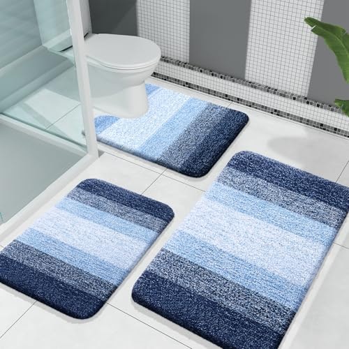 Olanly 3-Piece Microfiber Bathroom Rug Set: $36.98 Olanly 3-Piece Microfiber Bathroom Rug Set: $36.98