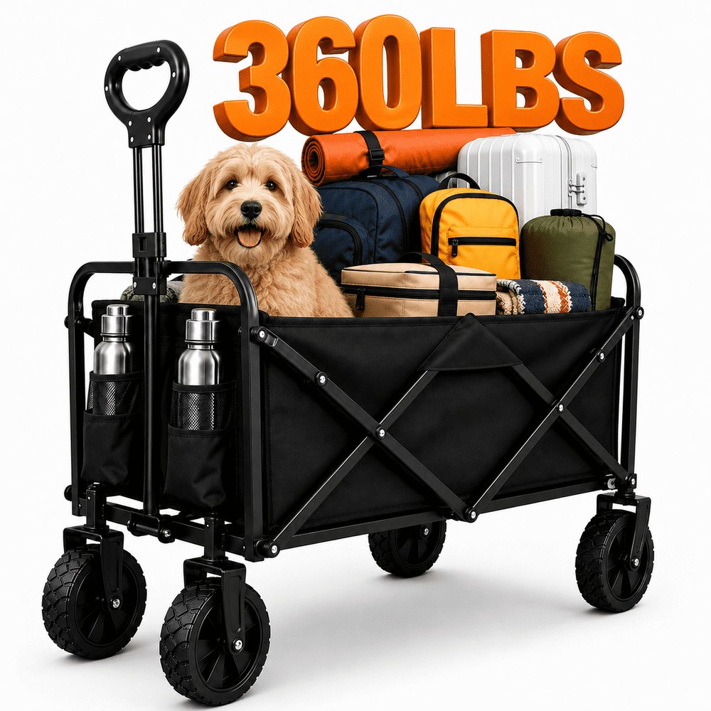 Ansfil Collapsible All-Terrain Utility Wagon: $42.99