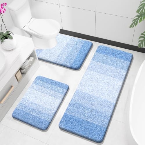 Olanly Microfiber Bathroom Rugs 3-Piece Set: $50.14 Olanly Microfiber Bathroom Rugs 3-Piece Set: $50.14