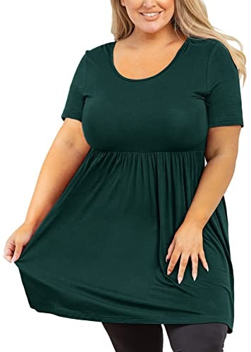 AusLook Women's Plus Size Pleated Tunic T-Shirt: $16.99 AusLook Women's Plus Size Pleated Tunic T-Shirt: $16.99