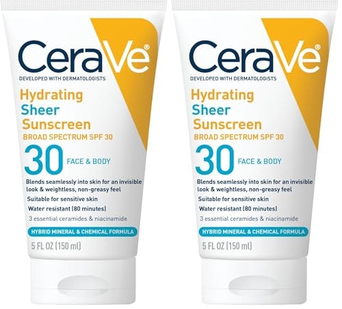 CeraVe Hydrating Sheer SPF 30 Sunscreen 5oz 2-Pack: $20 CeraVe Hydrating Sheer SPF 30 Sunscreen 5oz 2-Pack: $20