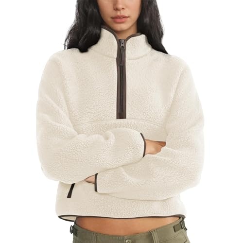 Keeliya Women's Fleece Half-Zip Sherpa Pullover Jacket: $37.99 Keeliya Women's Fleece Half-Zip Sherpa Pullover Jacket: $37.99