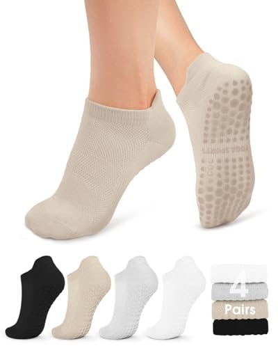 YeuG Non-Slip Pilates Grip Socks: $11.24