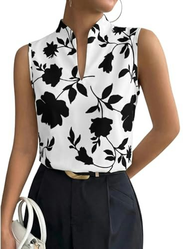 Evaless Women's Sleeveless Business Casual Blouse: $11.98 Evaless Women's Sleeveless Business Casual Blouse: $11.98