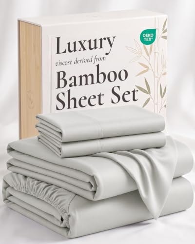 Hotel Sheets Direct Queen Viscose Bamboo Bed Sheet Set 4-Piece: $58.38