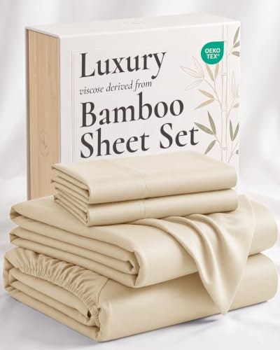 Hotel Sheets Direct California King Bamboo Bed Sheet Set 4-Piece: $45.85