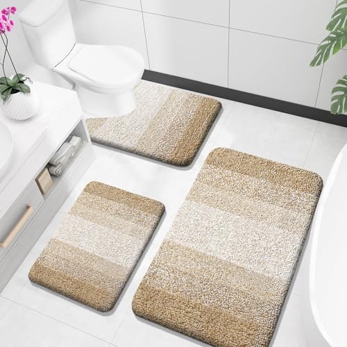 Olanly 3-Piece Microfiber Bath Mat Set: $46.98 Olanly 3-Piece Microfiber Bath Mat Set: $46.98