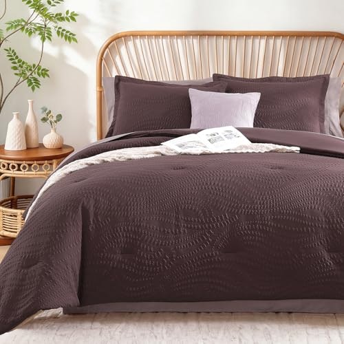 Full Size Purple 7-Piece Comforter Set: $39.99
