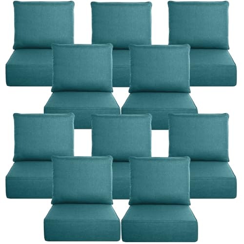 Belord 24x24-Inch 6-Inch Thick Outdoor Chair Cushion 10-Pack: $599.99