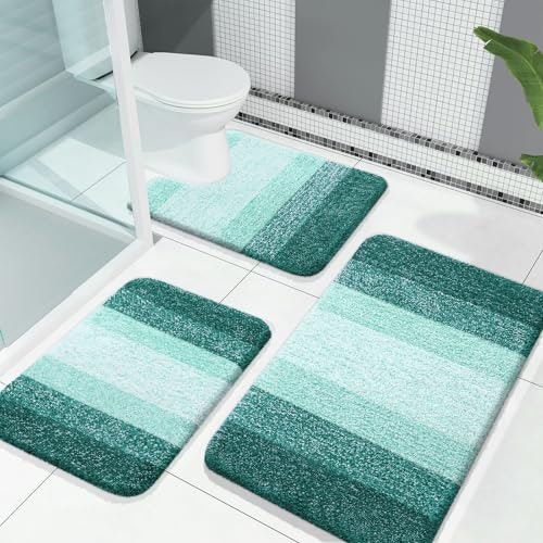 Olanly 3-Piece Microfiber Bathroom Rug Set: $37.98 Olanly 3-Piece Microfiber Bathroom Rug Set: $37.98