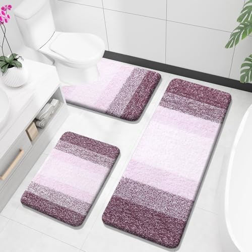 Olanly 3-Piece Microfiber Bathroom Rug Set: $48.98 Olanly 3-Piece Microfiber Bathroom Rug Set: $48.98