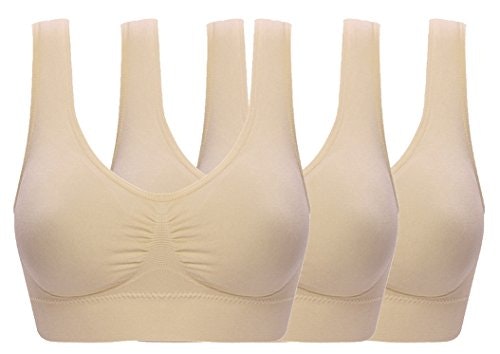 Ohlyah Women's Seamless Wire-Free Bra with Removable Pads 3-Pack: $19.19