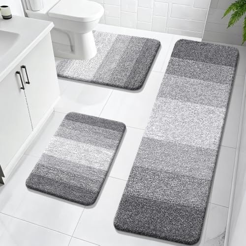 Olanly 3-Piece Microfiber Bathroom Rug Set: $52.69 Olanly 3-Piece Microfiber Bathroom Rug Set: $52.69