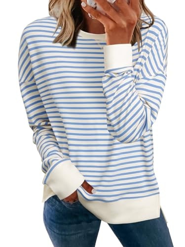 Simplee Women's Striped Oversized Crewneck Sweatshirt: $21.24 Simplee Women's Striped Oversized Crewneck Sweatshirt: $21.24
