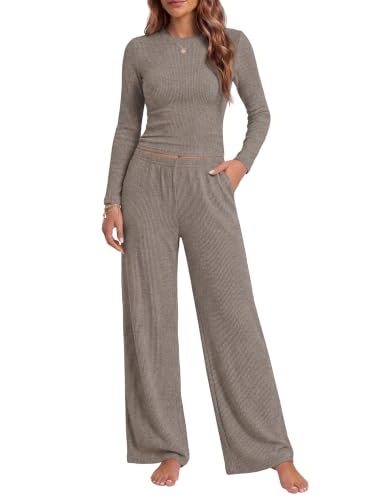 Ekouaer Women's Long Sleeve 2-Piece Pajama Set: $23.41 Ekouaer Women's Long Sleeve 2-Piece Pajama Set: $23.41