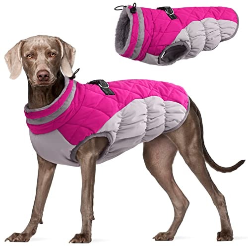 Fuamey Fleece Dog Winter Jacket with Harness: $39.94 Fuamey Fleece Dog Winter Jacket with Harness: $39.94