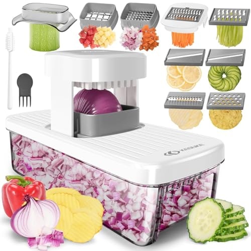 Keouke 8-in-1 Vertical Vegetable Chopper and Mandoline Slicer: $24.59 Keouke 8-in-1 Vertical Vegetable Chopper and Mandoline Slicer: $24.59