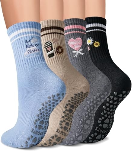 YeuG Women's Non-Slip Pilates Grip Socks: $7.99 YeuG Women's Non-Slip Pilates Grip Socks: $7.99