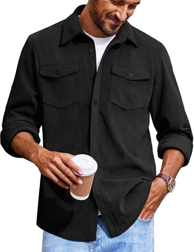 Coofandy Men's Corduroy Long Sleeve Button-Down Shirt: $25.49 Coofandy Men's Corduroy Long Sleeve Button-Down Shirt: $25.49