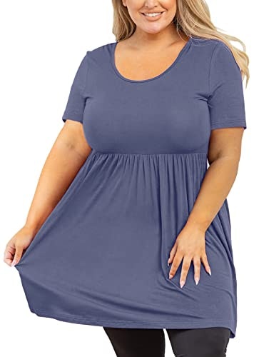 AusLook Women's Plus Size Pleated Tunic T-Shirt: $16.99 AusLook Women's Plus Size Pleated Tunic T-Shirt: $16.99