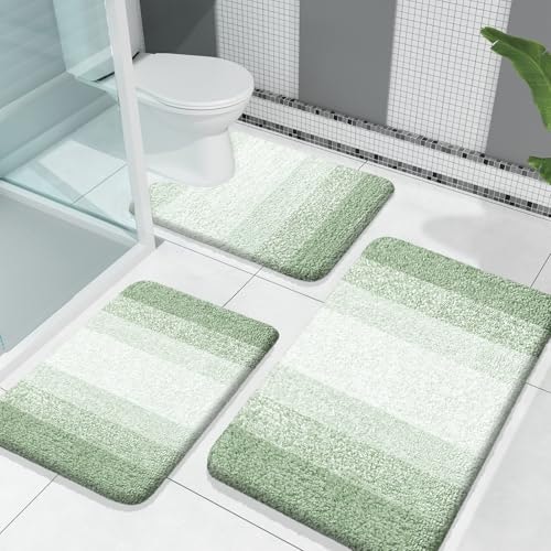 Olanly 3-Piece Microfiber Bathroom Rug Set: $42.49 Olanly 3-Piece Microfiber Bathroom Rug Set: $42.49