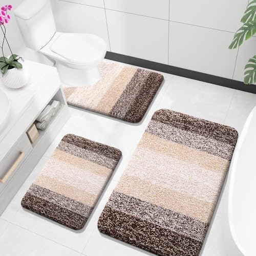 Olanly 3-Piece Microfiber Bathroom Rug Set: $46.66 Olanly 3-Piece Microfiber Bathroom Rug Set: $46.66