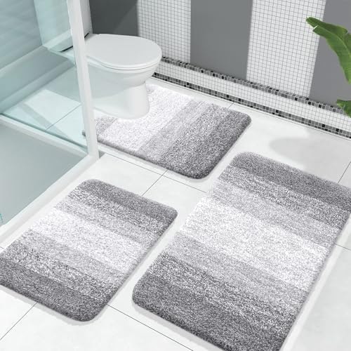 Olanly 3-Piece Microfiber Bathroom Rug Set: $36.98 Olanly 3-Piece Microfiber Bathroom Rug Set: $36.98