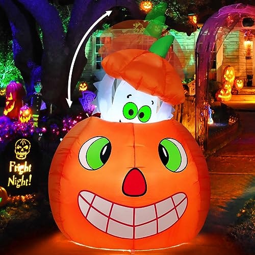 Comin 5-Foot Animated Halloween Inflatable Pumpkin Ghost: $25.49 Comin 5-Foot Animated Halloween Inflatable Pumpkin Ghost: $25.49