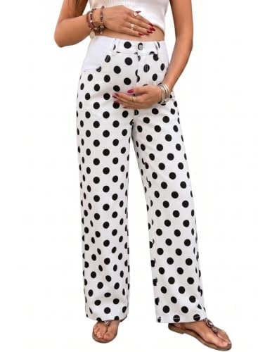 Blencot Women's Polka Dot Wide Leg Maternity Pants: $34.98 Blencot Women's Polka Dot Wide Leg Maternity Pants: $34.98