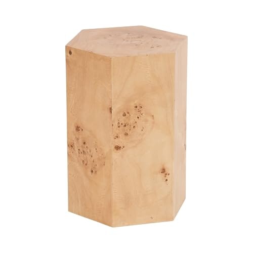 Kate and Laurel Berkett Hexagon Burlwood Side Table: $117.99