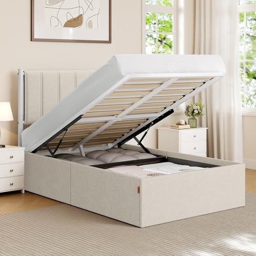 Vasagle Twin Upholstered Lift-Up Storage Bed Frame: $179.99 Vasagle Twin Upholstered Lift-Up Storage Bed Frame: $179.99