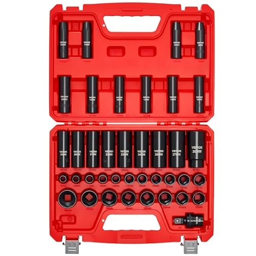 Vevor 39-Piece 1/2" Drive Metric Impact Socket Set: $42.99