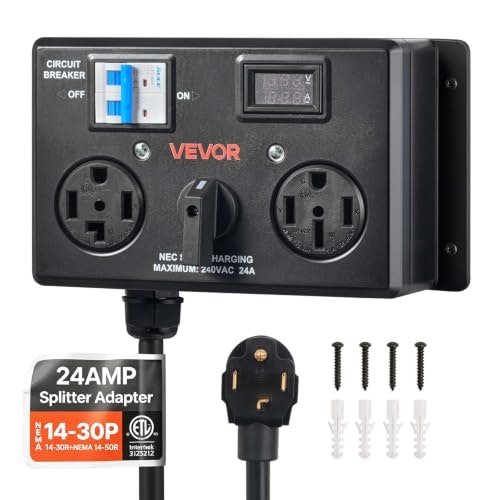Vevor NEMA 14-30P to 14-30R & 14-50R Manual EV Charging Splitter Switch: $83.16 Vevor NEMA 14-30P to 14-30R & 14-50R Manual EV Charging Splitter Switch: $83.16