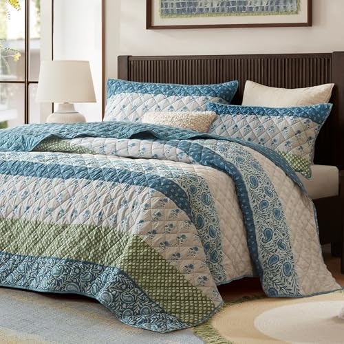 Comfort Spaces Tashi Queen Lightweight Quilt Bedding Set 3-Piece: $28.25 Comfort Spaces Tashi Queen Lightweight Quilt Bedding Set 3-Piece: $28.25
